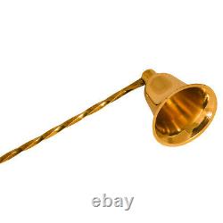 Candle Snuffer Extinguisher Handmade Brass Full Twist Handle Beaded Bell Design