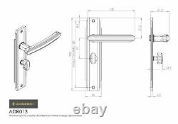 Carlisle Brass ADR01/CP/SN Art Deco Lever on Backplate Door Handle (Pair)