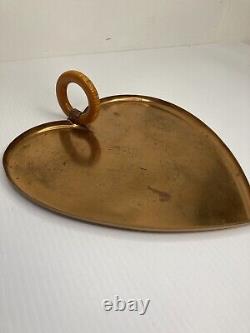 Chase Art Deco Copper Tray Bakelite Handle Vintage E6-28