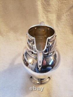 Christian Heise Danish. 826 Silver Arts & Crafts/Art Deco Beaded WATER PITCHER