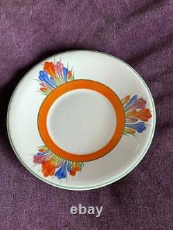 Clarice Cliff Bizarre Crocus Conical Block Handle Cup And Saucer