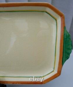 Clarice Cliff Peter Pan Crocus Pattern Rectangle 2handled Sandwich Plate C1932