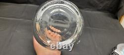 Clear Blown Glass Vase Art Deco design With Applied Handles 9 inch # 4108