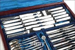 Complete Sterling Silver Art Deco Cutlery Set for 12. Spain, Circa 1920