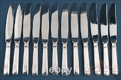 Complete Sterling Silver Art Deco Cutlery Set for 12. Spain, Circa 1920