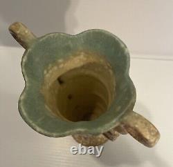 Czechoslovakia Art Deco Pottery Alienware Handled Vase Speckled Ditmar Urbach