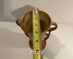 Czechoslovakia Art Deco Pottery Alienware Handled Vase Speckled Ditmar Urbach