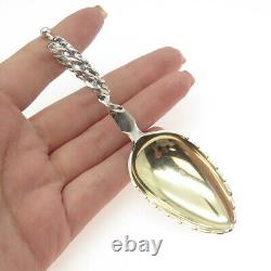 DAVID ANDERSEN 830 Silver Art Deco 1930s Norway Twist Loop Handle Caddy Spoon