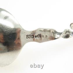 DAVID ANDERSEN 830 Silver Art Deco 1930s Norway Twist Loop Handle Caddy Spoon