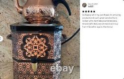 Electric Copper Samovar (3L) with Teapot, Vintage Style Samovar Tea Maker