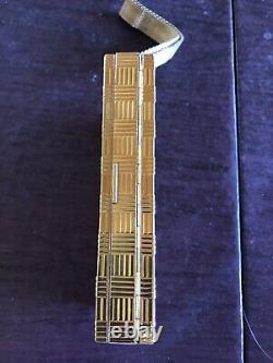 Evans Art Deco 1940 Vintage Gold Hardcase Carryall Wristlet Mesh Handle