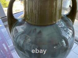 FULPER Pottery Shape 643 Turquoise and Gold double Handled Vase 1917-1934 Mark