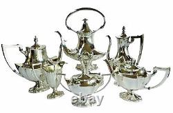 Fabulous Art Deco Era Lawrence B. Smith Boston 6 Piece Silverplate Tea Set