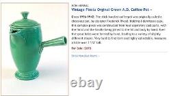 Fiestaware vintage original green Demitasse chocolate pot