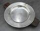 French Art Deco Silver Plated Serving Dish Hot Water Fill Tank Ebony Wood Handle