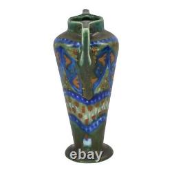 Gouda Holland Massa 1921 Vintage Antique Art Pottery Handled Ceramic Vase