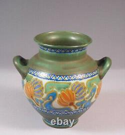Gouda PZH Royal Zuid-Holland CROCUS Handled Vase Pot Matte
