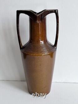 Grecian Amphora Egyptian Revival Vase Art Deco Brown 4688P Pottery Vase