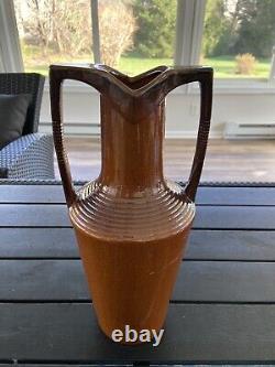 Grecian Amphora Egyptian Revival Vase Art Deco Brown 4688P Pottery Vase