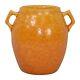 Haeger 1920s Vintage Art Deco Pottery Uranium Orange Handled Ceramic Vase