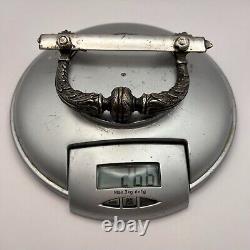 Heavy Imperial Antique Art Deco Silver Plated Door Pull Handle Signed