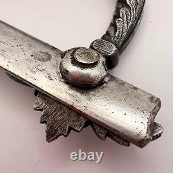 Heavy Imperial Antique Art Deco Silver Plated Door Pull Handle Signed