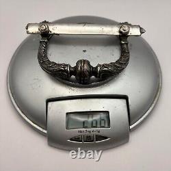 Heavy Imperial Antique Art Deco Silver Plated Door Pull Handle Signed 268 gr
