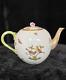 Herend Rothschild Bird 6 Cup Teapot Pink Rose Finial & Leaf Handle #1602/ro