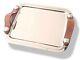 Hermes M3 Home Art Deco Plated Silver Tray Sparte Pm With Leather Handles New
