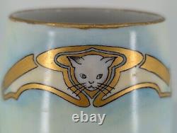 JPL Art Deco Cat Tankard 1890-1910 Jean Pouyat Dragon Handle 6