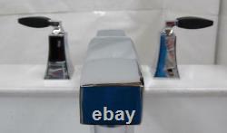 Kallista P22903-EB-CP Glamour Art Deco Tub Faucet Ebony Handles Chrome