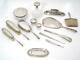 La Pierre Mfg. Co. 1915 Art Deco Sterling Silver 14pc Travel Bathroom Vanity Set