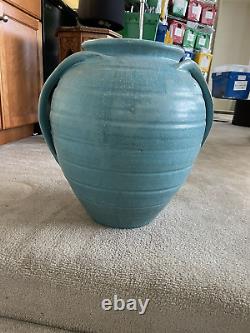 Large Antique American Art Pottery Vase. No signature. 17 high and wide