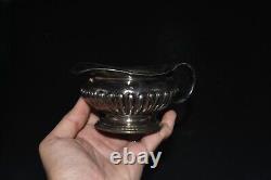 Large Antique Old Deco British India Silver Jar with Handle in good Condition