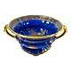 Large Art Deco Wilton Ware Centrepiece 2 Handled Bowl, Ag Harley Jones Gold Blue