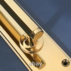 Large Brass Art Deco Door Pull Handles Knobs Plates Finger Grab Push Cinema