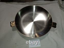 Mauviel Art Deco Copper & Stainless Steel Round Pan With Bronze Handles, 10.2-In