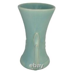 McCoy Pottery 1945 Matte Green Handled Vase Shape 5028
