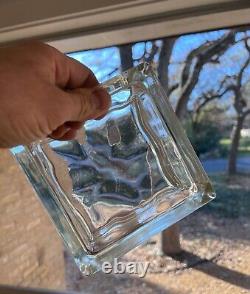 Napco NIB Vuetility Art Deco Glass Plastic Vtg Modern Block Kitchen Canister Jar