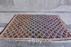 Navy, Yellow and Red Kilim, Awesome Kilim, Art Deco Handles, Fashion ft H-1882
