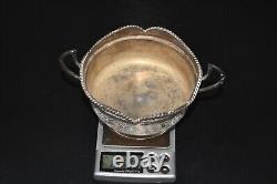 Old Antique Art Deco British India Silver Jar with Dual Handle in good Condition