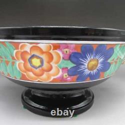 Old Noritake Art Deco Large Bowl With Lion Handle U5241-10