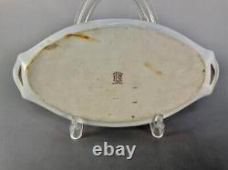 Old Noritake Decor Lady with Handle Tray Picture Plate Art Deco Luster Colouring