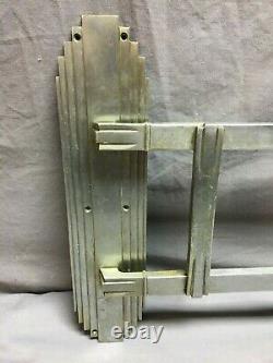 One Antique Art Deco Nickel Brass Door Push Pull Handle Vtg Grab Bar 302-19J