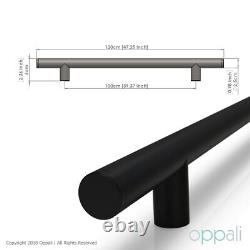 Oppali Black Stainless Steel 304 Door Handle Door Handle Diameter 1 inch(2,5cm)