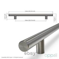 Oppali Brushed Stainless Steel 304 Door Handle Diameter 1,18 inch(3cm)