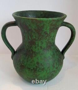 Original 1920's Weller Art Pottery Large COPPERTONE LINE Handled Vase PERFECT