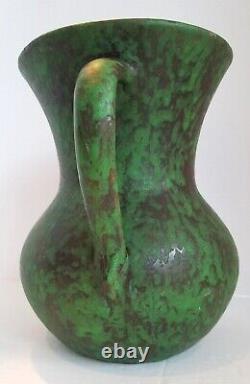 Original 1920's Weller Art Pottery Large COPPERTONE LINE Handled Vase PERFECT