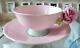 Paragon Pink Rose Handle Bone China Footed Tea Cup Saucer Pink Vintage No Box