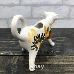 Pioneer Woman Rare Timeless Floral Cow Creamer HTF 7 Stoneware DWithMW Safe